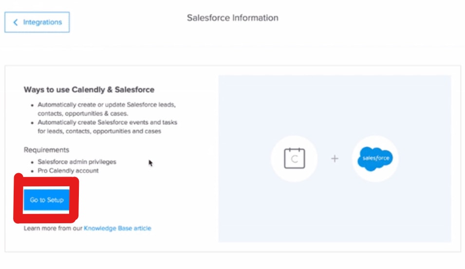Go to Setup Calendly Salesforce Integration